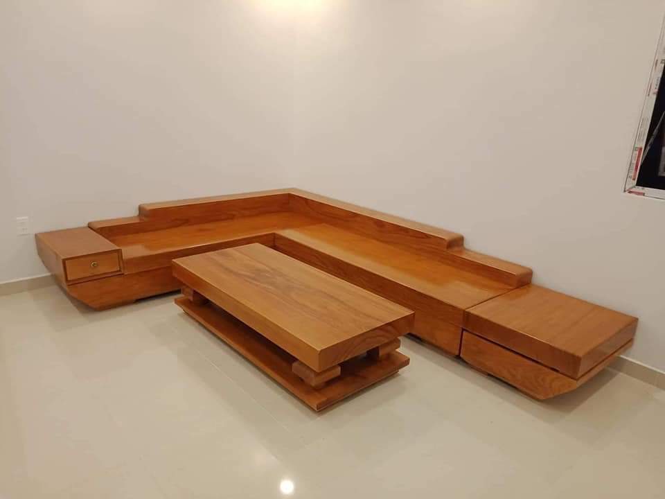 Sofa gỗ tự nhiên nguyên khối